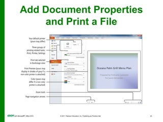 Open an Existing File and Save It with a New NameOpen command Display the Open dialog boxNavigate to and open existing files from the Open dialog box.Common dialog boxes:OpenSave Save As