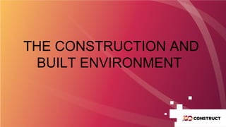 THE CONSTRUCTION AND
BUILT ENVIRONMENT
 