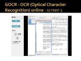 GOCR - OCR (Optical Character Recognition) online