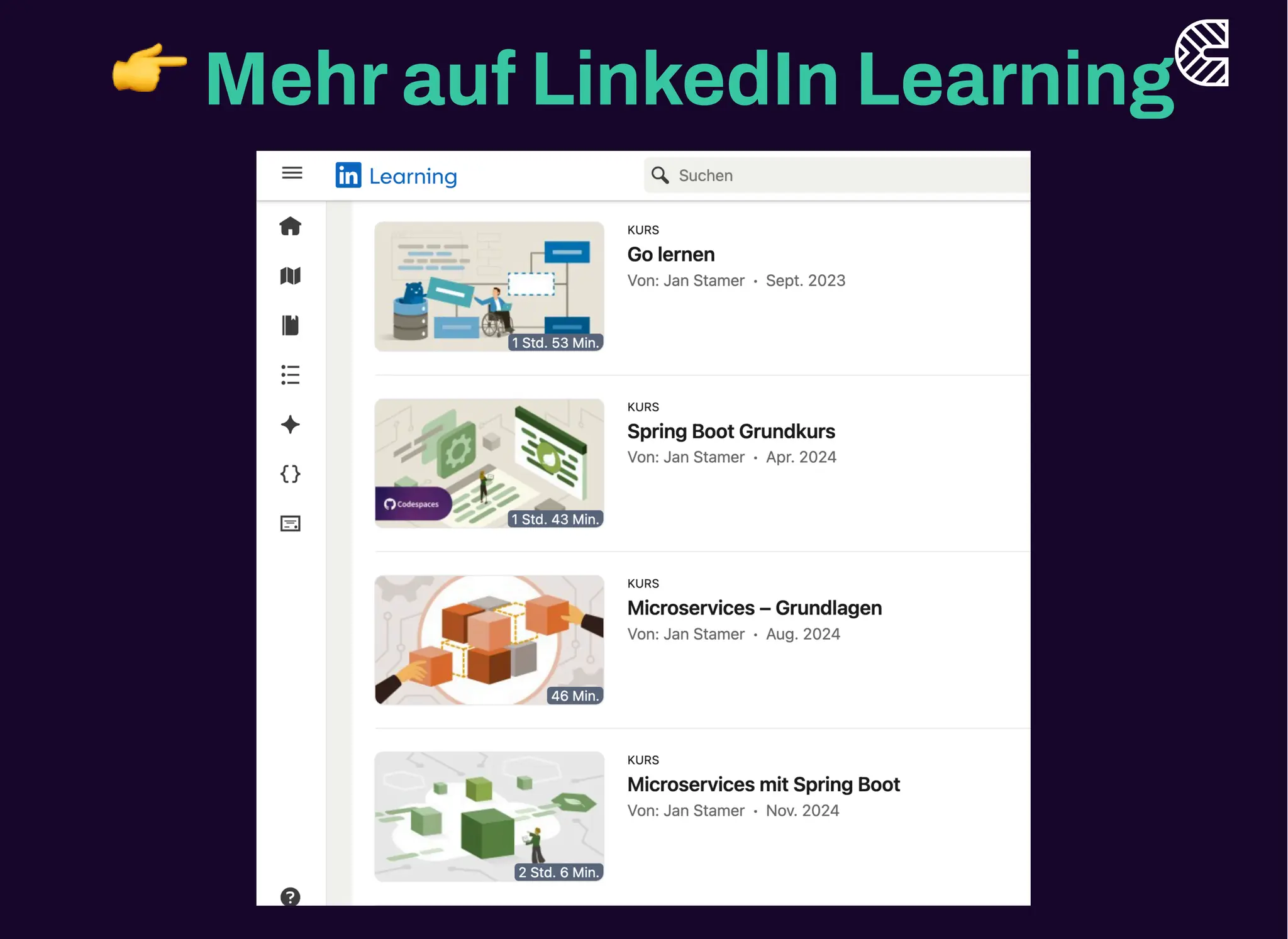 👉Mehrauf LinkedIn Learning
 