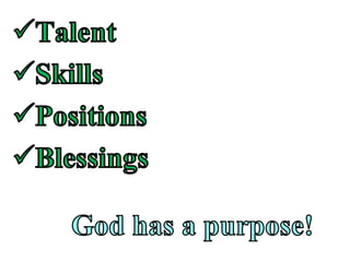 God build you to be blessings!