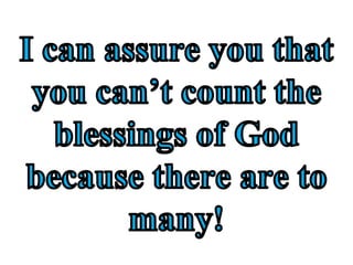 God build you to be blessings!