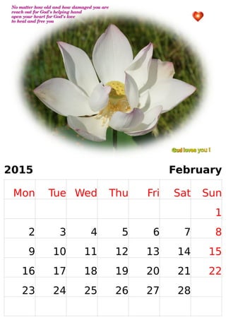 God Printable Calendar 15