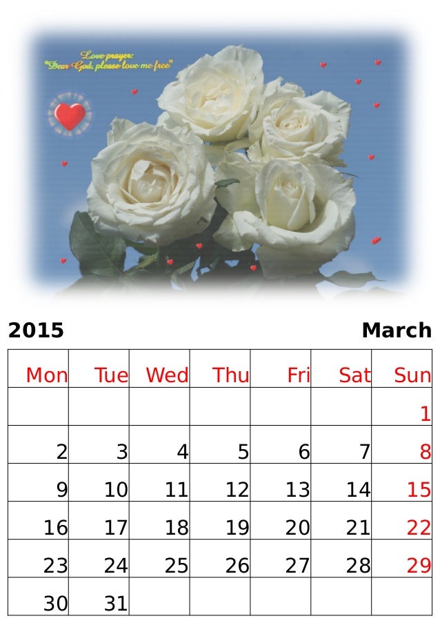 God Printable Calendar 15