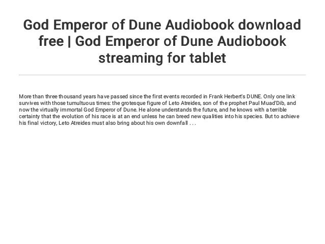 dune god emperor audiobook