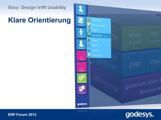 ERP Forum 2013
Sexy: Design trifft Usability
Klare Orientierung
 
