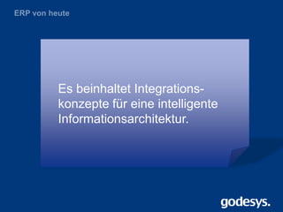 ERP Forum 2013
Es beinhaltet Integrations-
konzepte für eine intelligente
Informationsarchitektur.
 