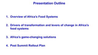 Africa Common Position to the UNFSS at the Ethiopia One CGIAR Launch
