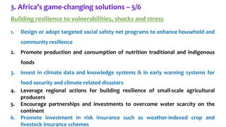 Africa Common Position to the UNFSS at the Ethiopia One CGIAR Launch