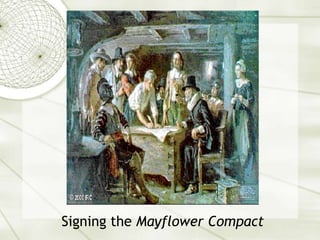 Signing the Mayflower Compact