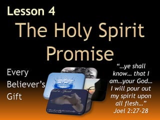 “…ye shall
know… that I
am…your God…
I will pour out
my spirit upon
all flesh…”
Joel 2:27-28
 
