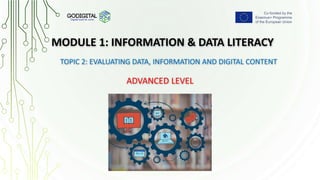 GoDigital project: Module 1 - Information and Data Literacy
