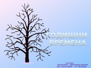 изготвил:
ВАЛЕНТИНА ЦВЕТАНОВА БИКОВА
СОУ “БАЧО КИРО” – ГР. ЛЕТНИЦА
 