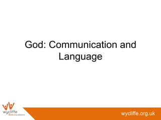 God: Communication and Language 