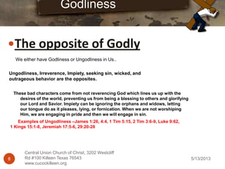 Putting on Godliness | PPTX