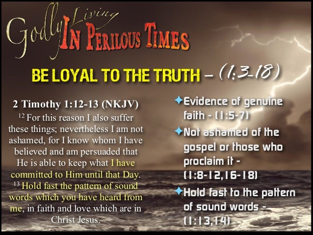 Godly Living In Perilous Times
