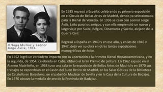 En 1935 regresó a España, celebrando su primera exposición
en el Círculo de Bellas Artes de Madrid, siendo ya seleccionado...