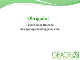 Obrigado!
Lucas Godoy Resende
lucasgodoyresende@gmail.com
 