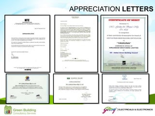APPRECIATION LETTERS
 