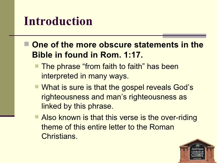 Gods Righteousness Revealed