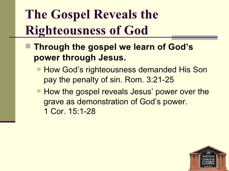 Gods Righteousness Revealed
