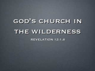 god’s church in the wilderness ,[object Object]