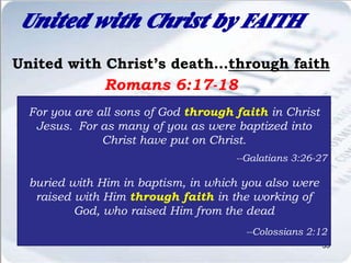 United w/ our Sacrifice<br />“For if we have become united with Him in the likeness of His death, certainly we shall also ...