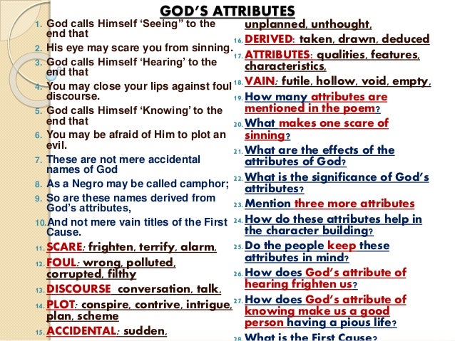 God's attributes