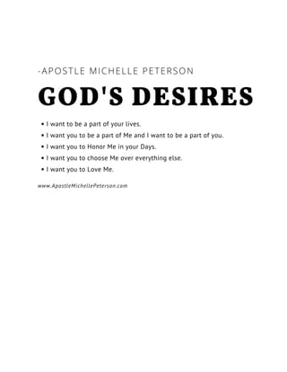 God's desires 