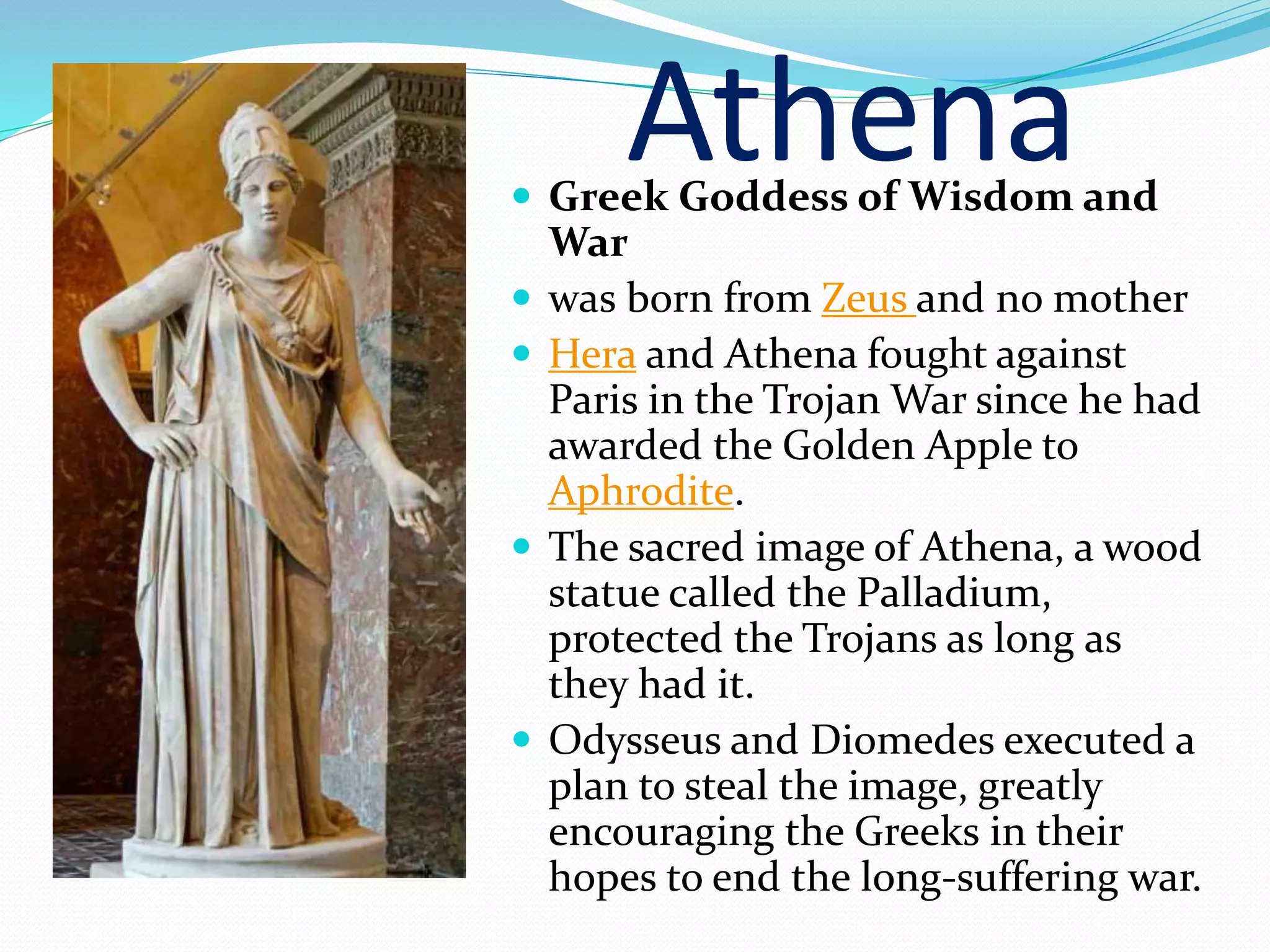 Gods and Goddesses (Role in the Trojan War) | PPT