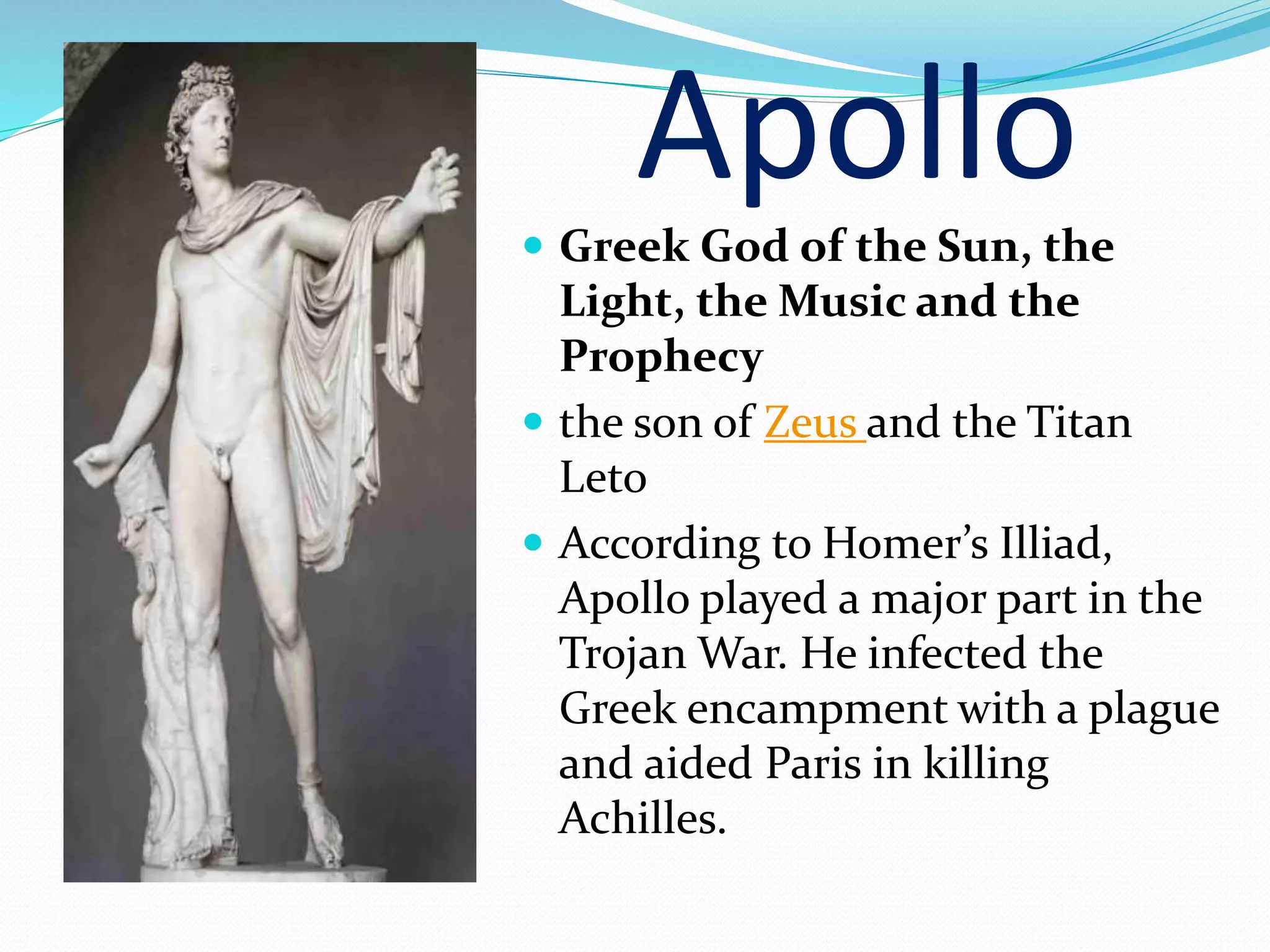 Gods and Goddesses (Role in the Trojan War) | PPTX