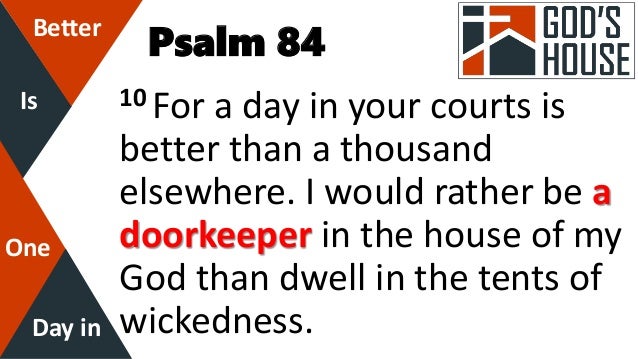 Longing For God S House And Presence