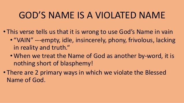God s Last Name Is Not