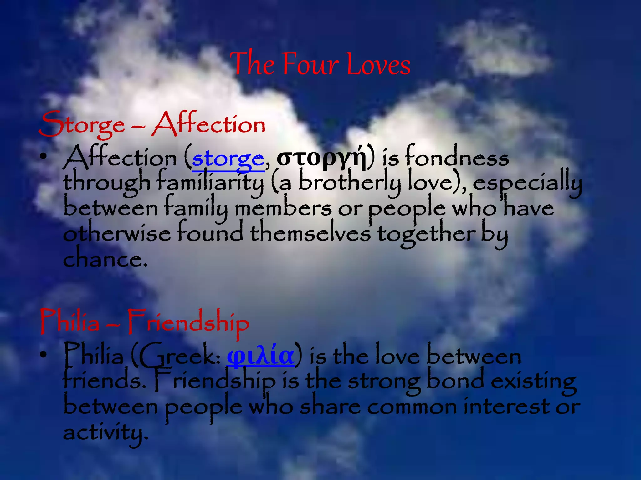 Storge Love Example Gods love presentation | PPTX