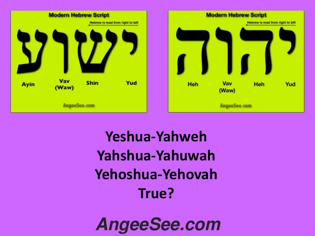 God's Holy Name is Yahweh
