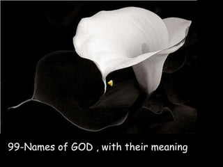 99-Names of GOD , with their meaning 