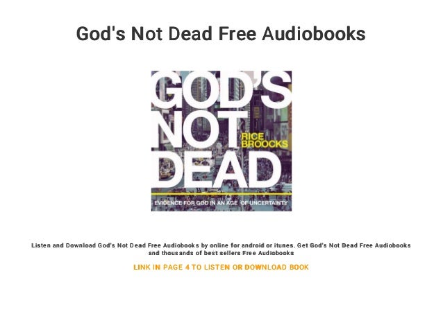 God S Not Dead Free Audiobooks