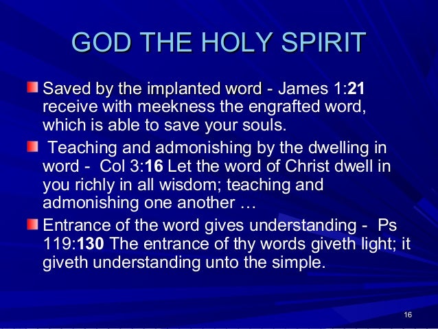 god the holy spirit the entrance of thy word giveth light