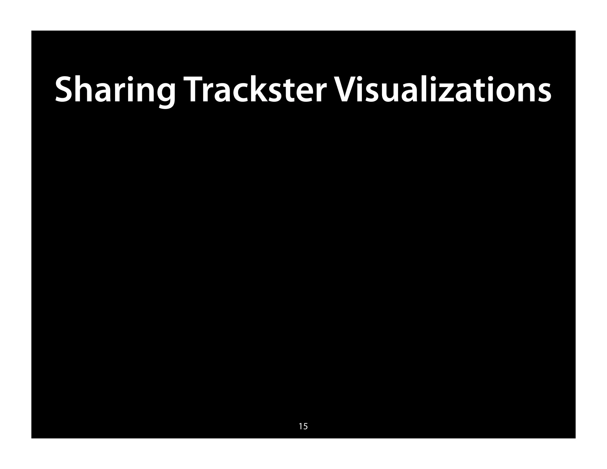 Sharing Trackster Visualizations




               15
 