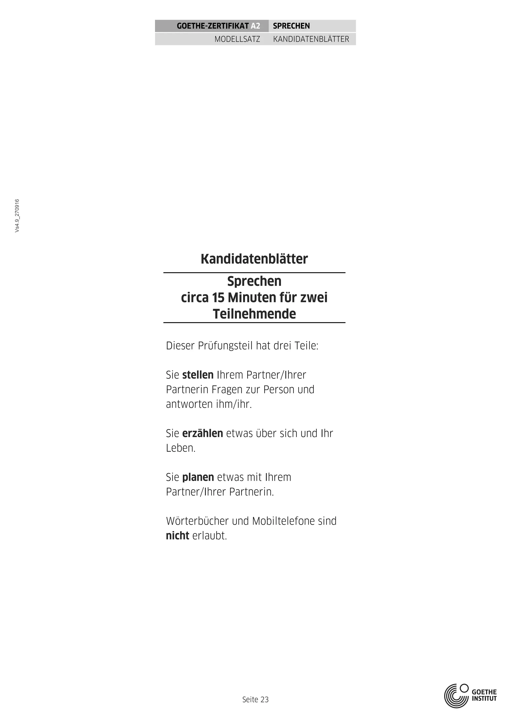 Goethe zertifikat a2 modellsatz erwachsene pdf