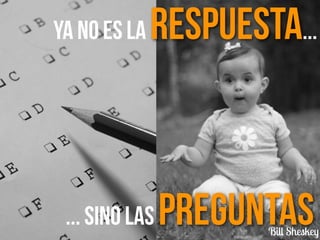 Ya no es la RespuestA...
... Sino las PreguntasBill Sheskey
 