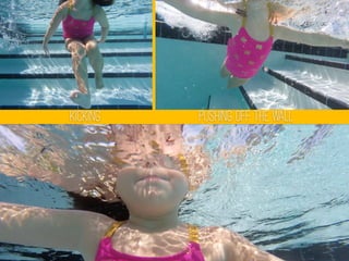 kicking pushing off the wall
 