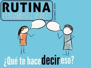eso?decir¿Qué te hace
RUTINA
projectzero
PENSAmientovisible
 