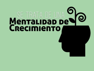 SE TratA de una
Mentalidad de
Crecimiento
 