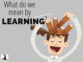 ?
LEARNING
What do we
mean by
?
 