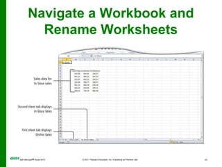 Navigate a Workbook and Rename Worksheets
