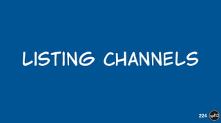 Listing  channels
224
 