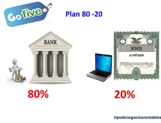 Plan 80 -20
tipsdenegociosrentables
80% 20%
 