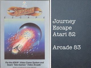 Journey
Escape
Atari 82

Arcade 83
 