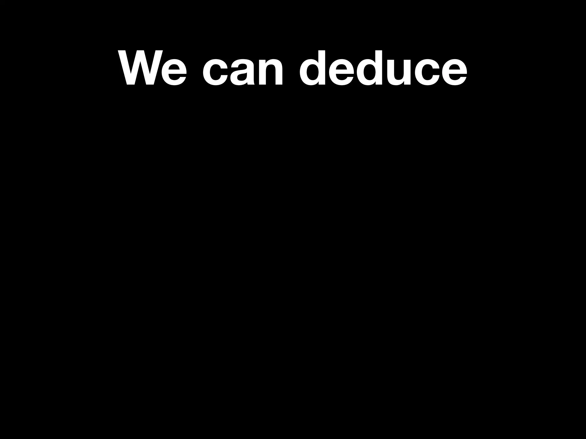 We can deduce
 